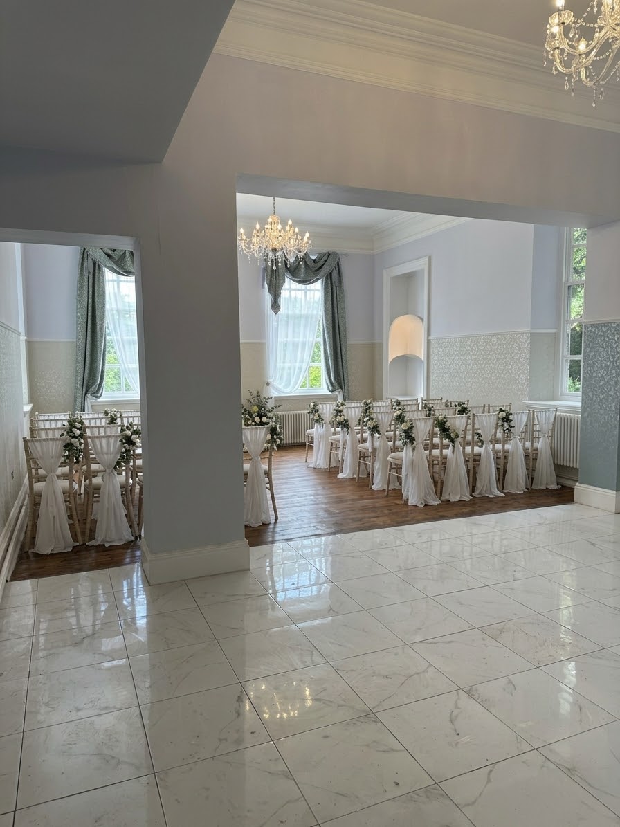 The Ceremony Room seen through the doorway from the entrance hall
